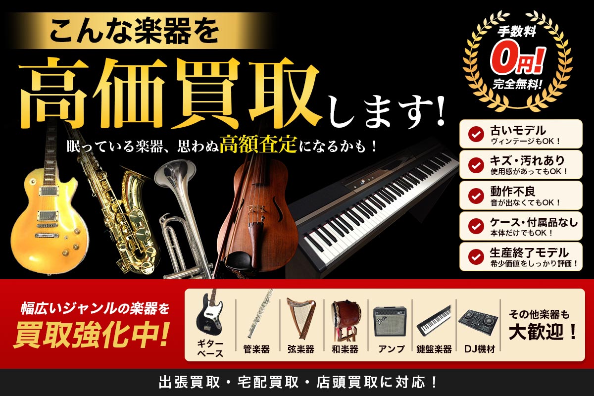 こんな楽器を高価買取します