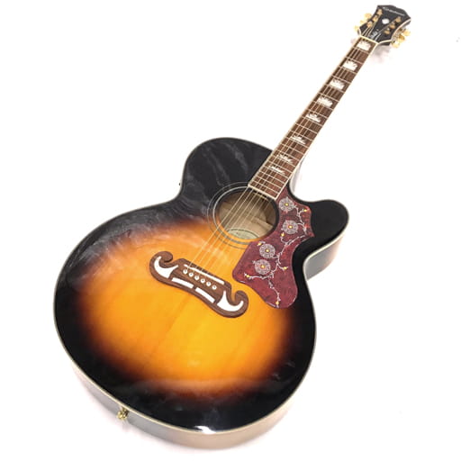 エピフォン J-200EC エレクトリック アコースティックギター エレアコ ソフトケース付き 楽器 弦楽器 Epiphone