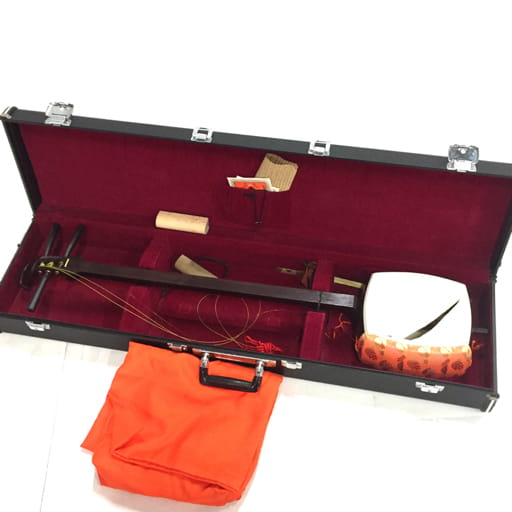 三味線 和楽器 伝統楽器 中棹 花梨 綾杉胴 全長約102cm